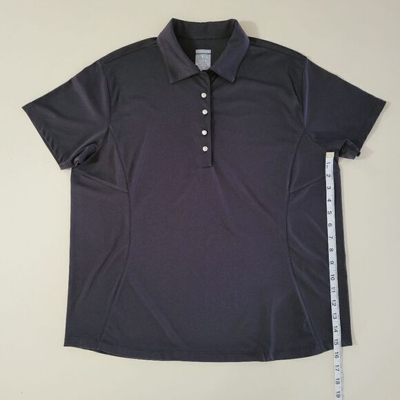 Page & Tuttle Women's Black Short Sleeve Golf Polo Jersey - Picture 5 of 9